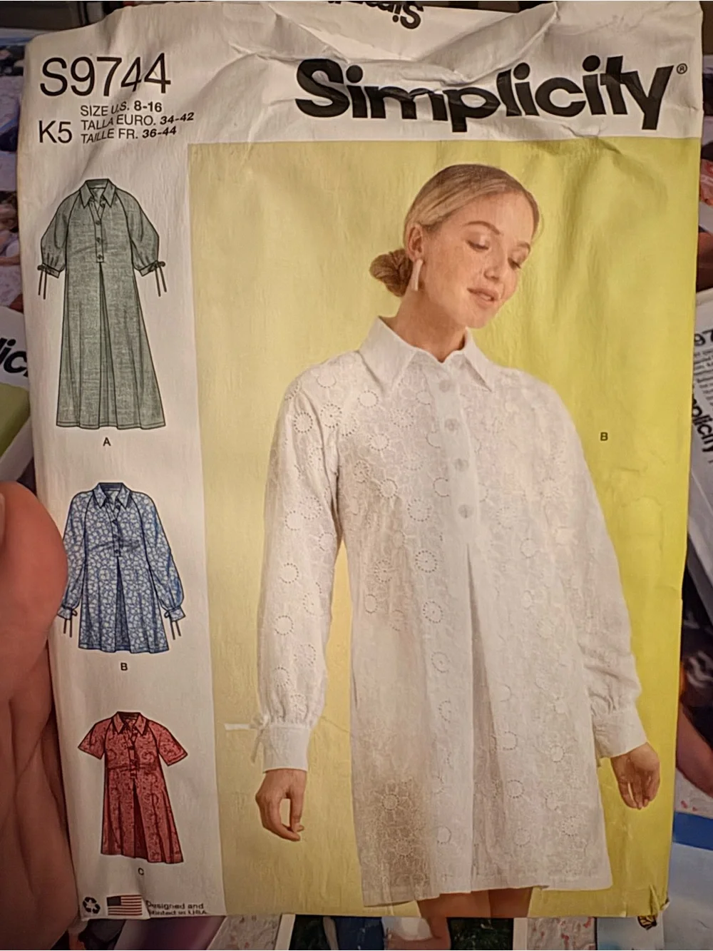 BN UNCUT SIMPLICITY 9744 K5 SEWING PATTERNS SHIRT DRESS